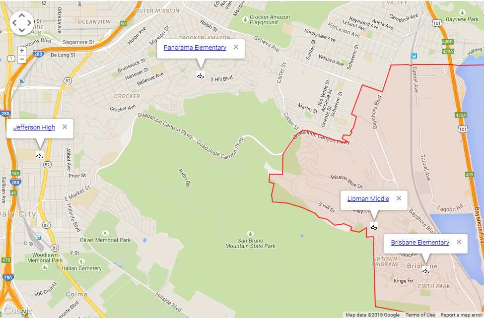 Map of Brisbane Schools
