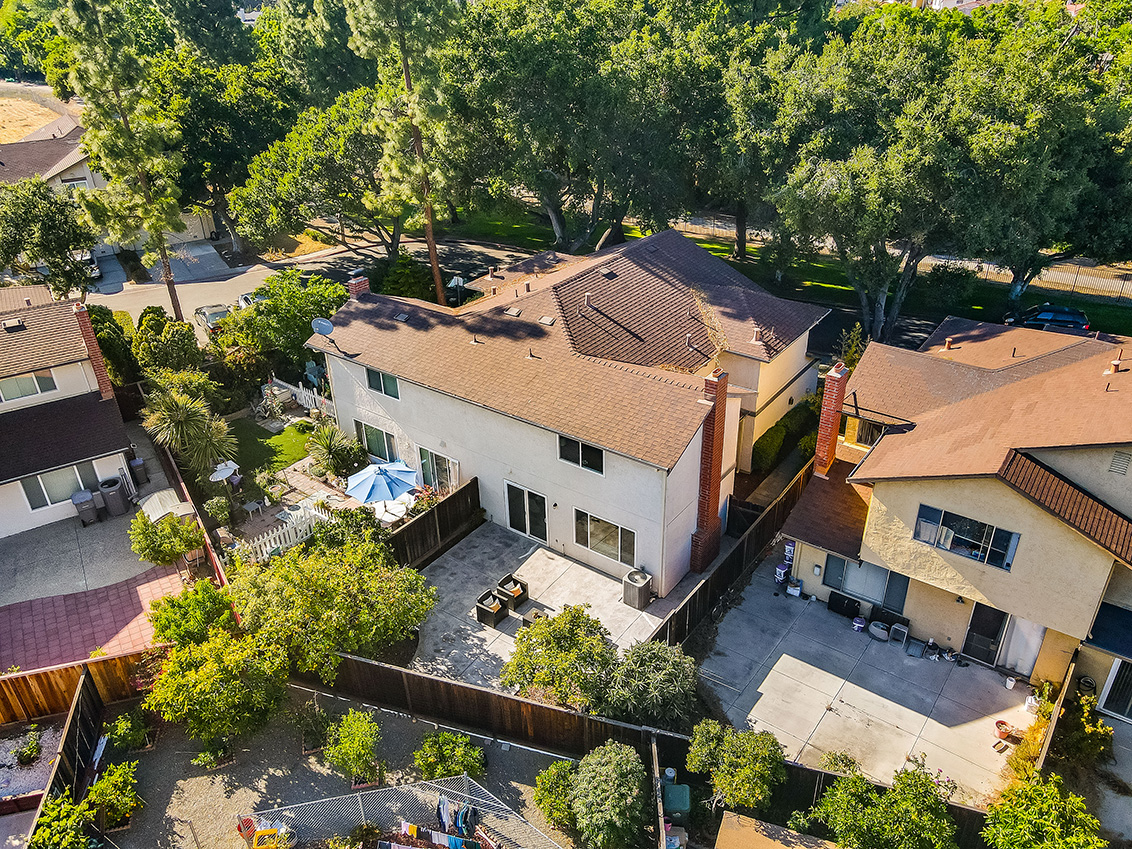 Aerial (E) picture - 756 Creekland Cir, San Jose 95133