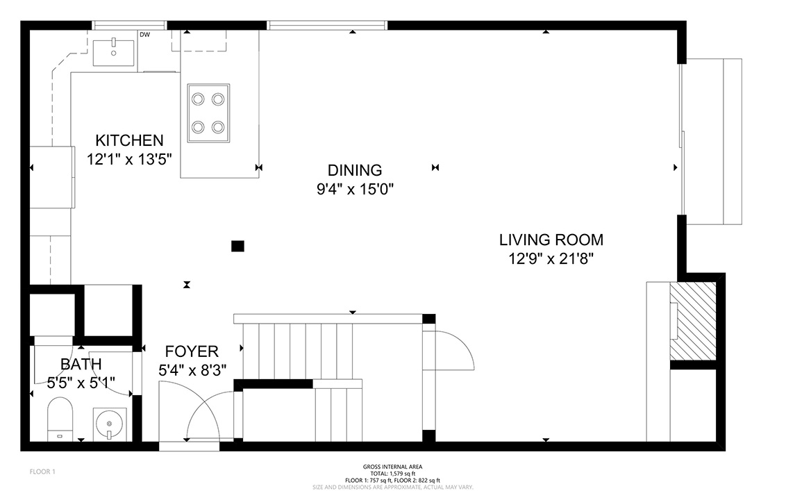 Floor Plan (A) picture - 678 Webster St, Palo Alto 94301