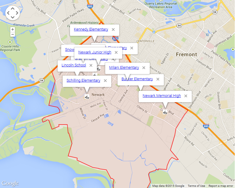 Map of Newark Schools